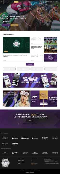 Ekrānuzņēmums breederscup.com