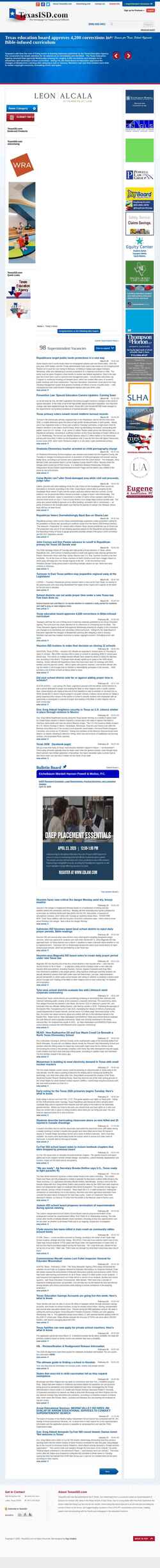 Screenshot www.texasisd.com
