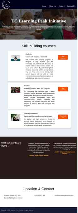 Screenshot learningpeakzambia.com