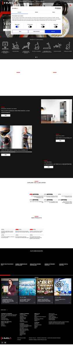 Captura de pantalla hms-fitness.com
