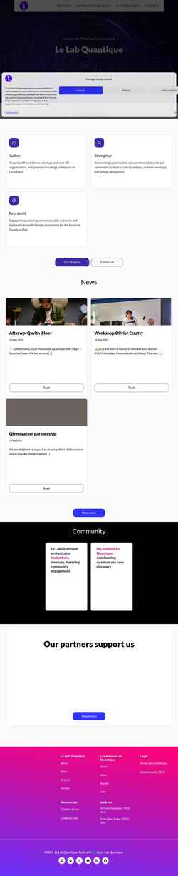 Screenshot lelabquantique.com