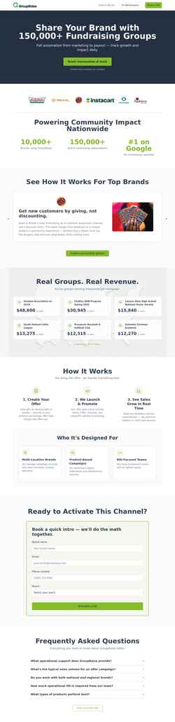 Screenshot partners.groupraise.com