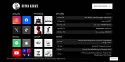 Screenshot bryanadams.com