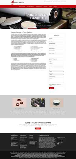 Screenshot spongeandfoamgaskets.com