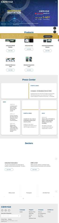 Screenshot www.cervoz.com