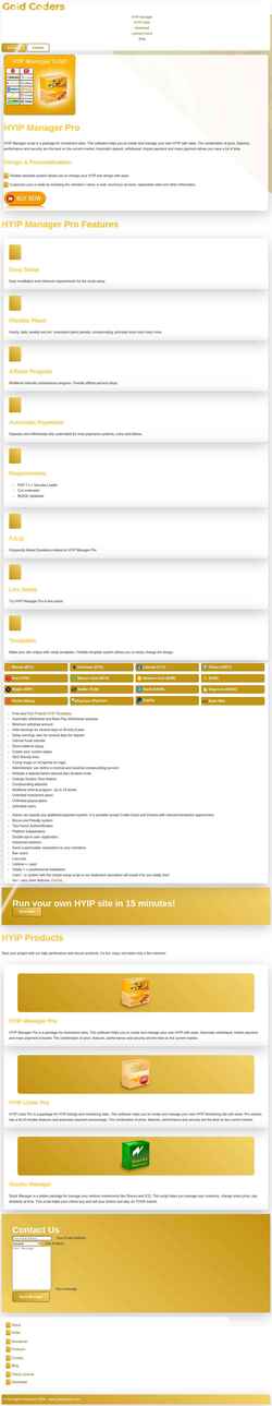 Captură de ecran goldcoders.com