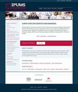 Screenshot highered.ipums.org
