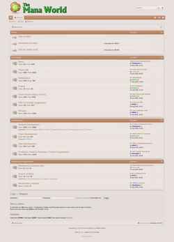 Captura de pantalla forums.themanaworld.org