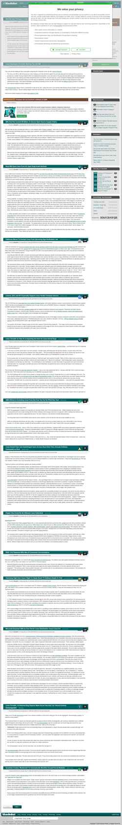 Екранна снимка linux.slashdot.org