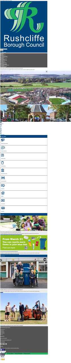 Screenshot www.rushcliffe.gov.uk