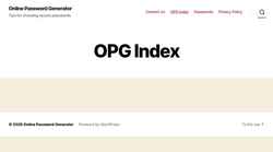 Snímek obrazovky onlinepasswordgenerator.com