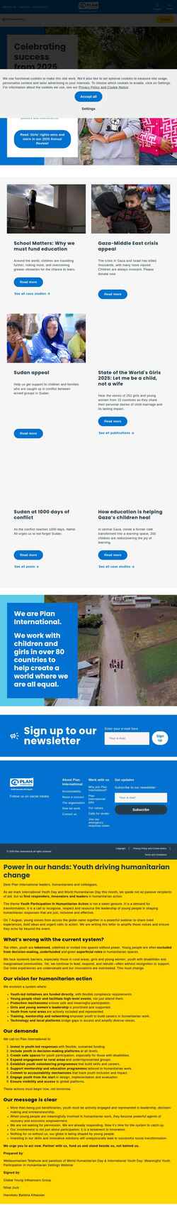 Снимак екрана plan-international.org