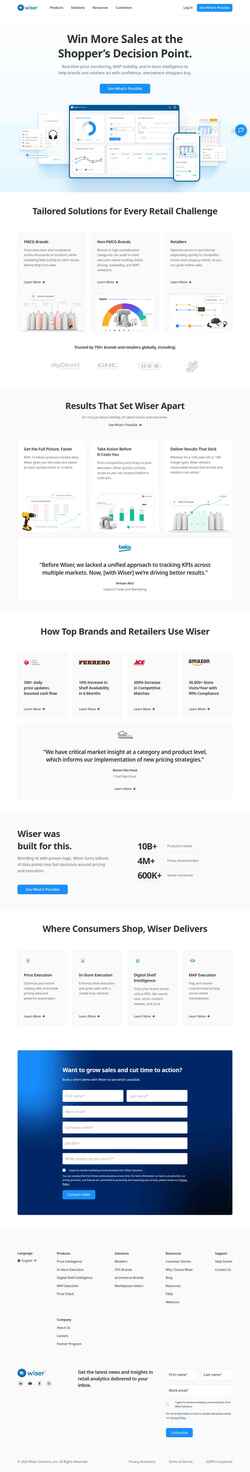 Screenshot www.wiser.com