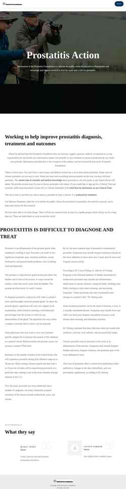 Captura de pantalla prostatitis.org