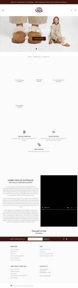 Captura de pantalla jumbougg.com.au