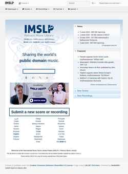 Снимак екрана imslp.org