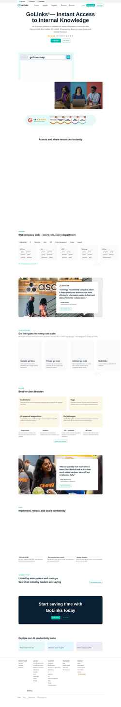Schermata www.golinks.io