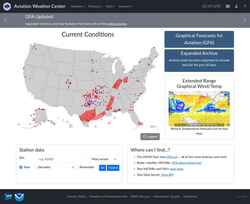 Schermata aviationweather.gov