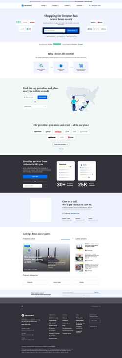Снимак екрана www.allconnect.com