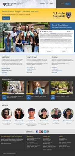 Screenshot www.sjny.edu