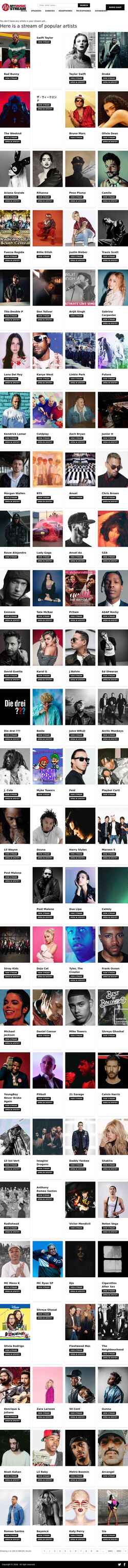 Captura de pantalla mymusicstream.com