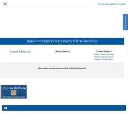 Screenshot moodle.drew.edu