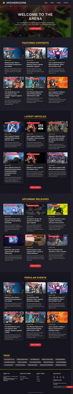 Screenshot apexherozone.com