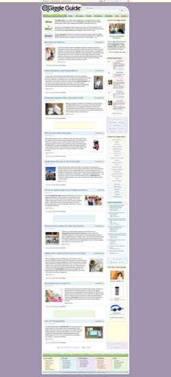Captură de ecran thegiggleguide.com