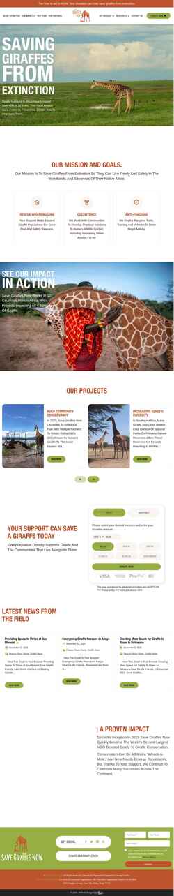 Schermata savegiraffesnow.org