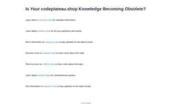 Screenshot codeplateau.shop