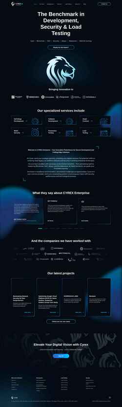 Screenshot cyrexenterprise.com