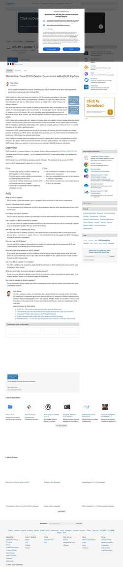 Captura de pantalla asus-update.updatestar.com
