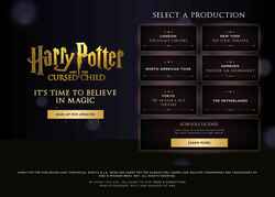 Ekran görüntüsü www.harrypottertheplay.com