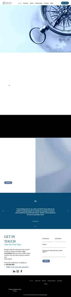 Screenshot www.copilotcareercoaching.com
