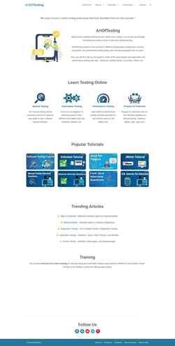 Captura de pantalla artoftesting.com