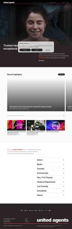 Captura de pantalla www.unitedagents.co.uk
