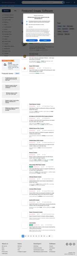 Captura de pantalla create.software.informer.com
