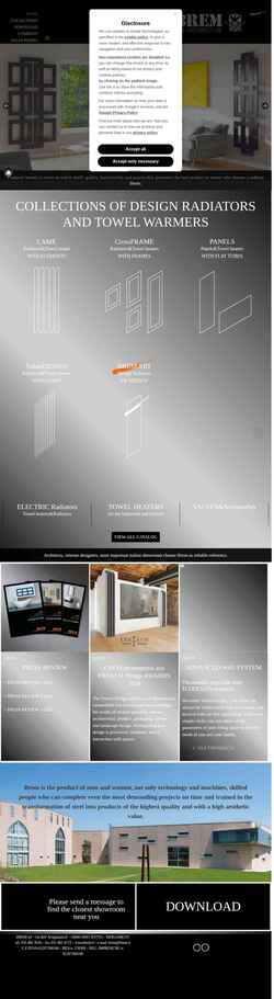 Ekraanipilt www.bremradiators.com