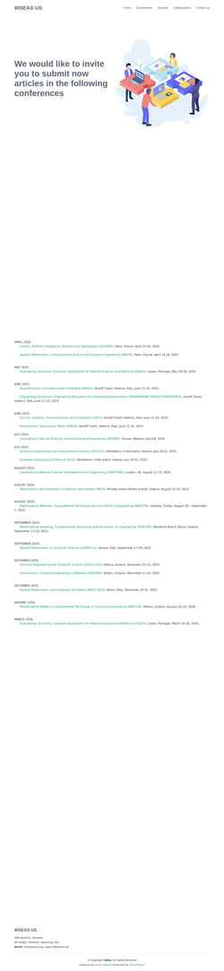 Screenshot wseas.us