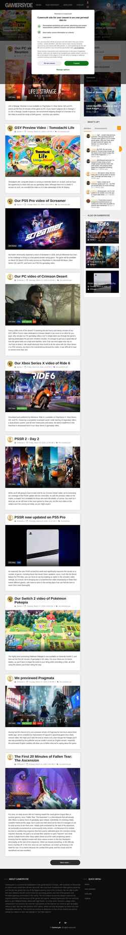 Screenshot www.gamersyde.com
