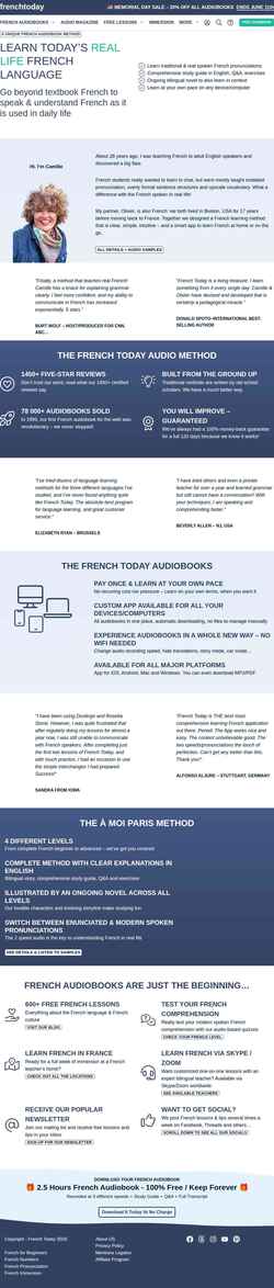Skärmdump www.frenchtoday.com