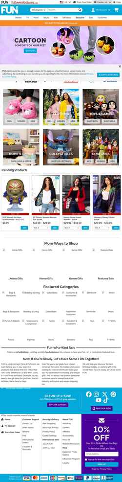 Screenshot www.fun.com