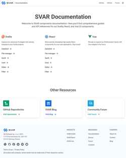 Schermafbeelding docs.svar.dev