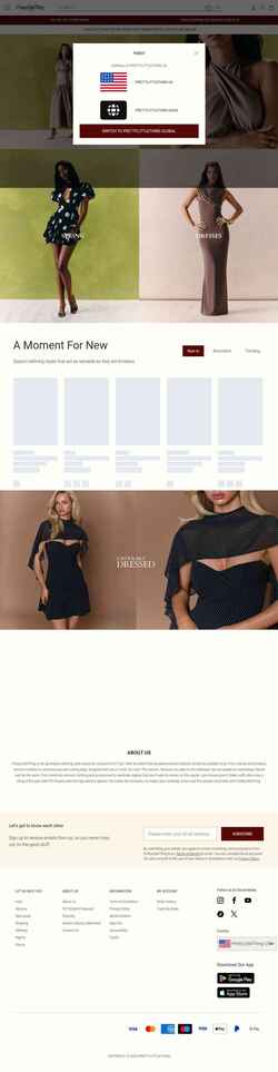 Captura de pantalla www.prettylittlething.us