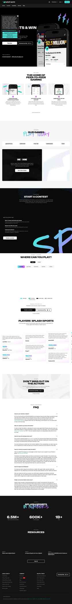 Ekraanipilt splashsports.com