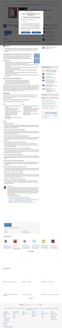 Captura de pantalla namo-webeditor.updatestar.com