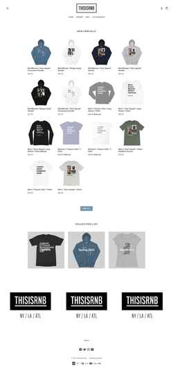 Screenshot shop.thisisrnb.com
