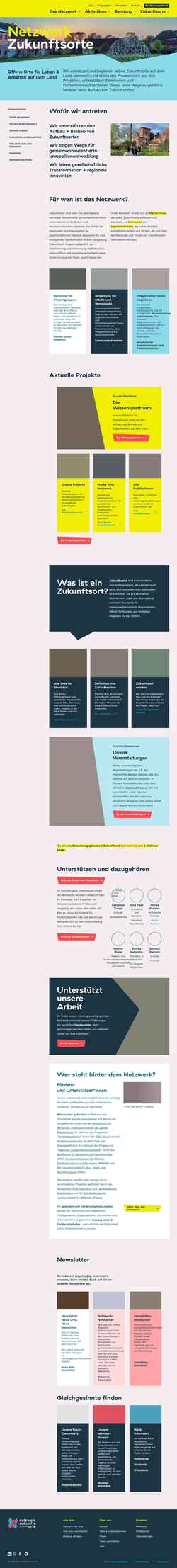 Screenshot zukunftsorte.land