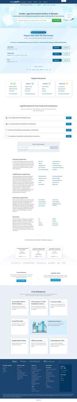 Captura de pantalla formswift.com