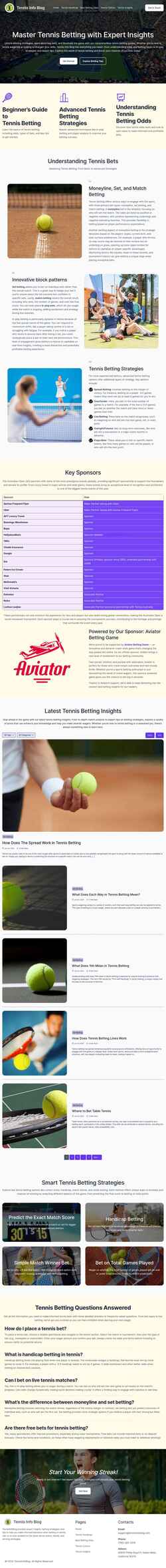 Ekran görüntüsü tennisinfoblog.com